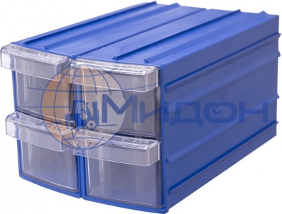 Три прозрачных ящика Plastic Drawer Y 114 в комплекте с корпусом 90 х 110 х 160